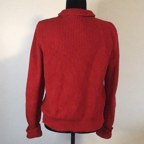 Ralph Lauren Red Button Down Sweater - Picture 6 of 10